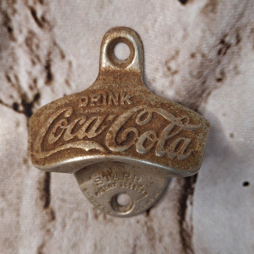 Vintage Coca-Cola Starr X Wall Mount Bottle Opener Brown Co Newport News VA USA